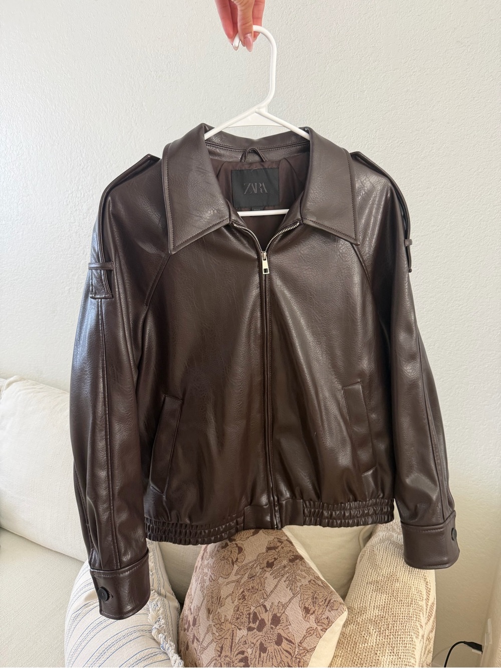 Zara Brown Leather Jacket